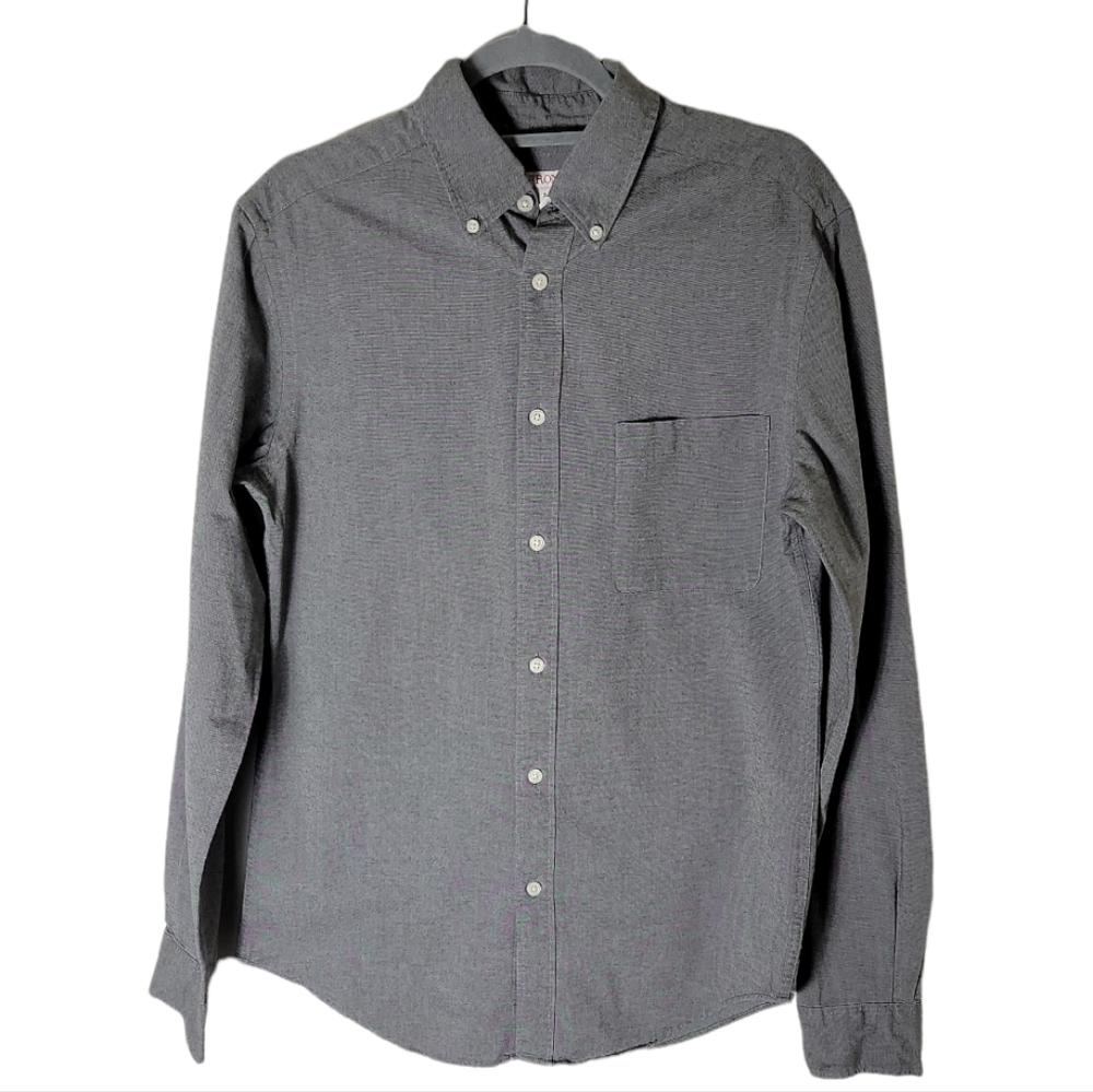 Merona men’s gray heather button down shirt small long sleeve Casual